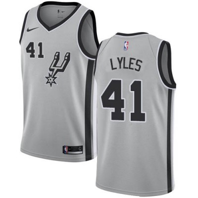 Nike San Antonio Spurs #41 Trey Lyles Silver NBA Swingman Statement Edition Jersey Men's
